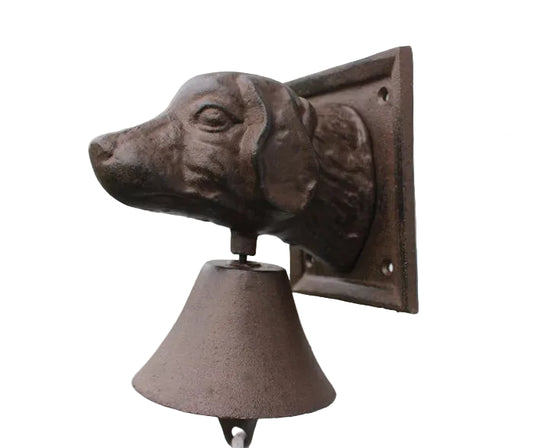 Doorbell Dog Hound Cast Iron Antique - 20x14.5cm