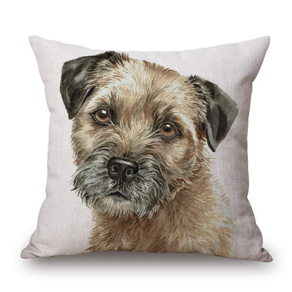 Dog Portrait Cushion Covers | Dalmatian, Boxer, Schnauzer & More | 45x45cm
