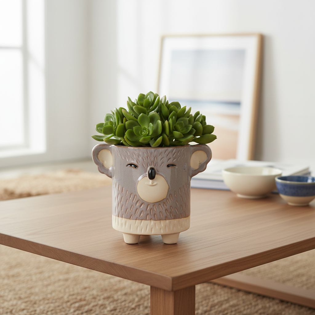 Koala Planter Pot 7cm | Ceramic Garden & Indoor Succulent Pot Australia