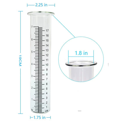 Outdoor Garden Rain Gauge | Dual Reading Inches & CM | Lawn Garden Yard
