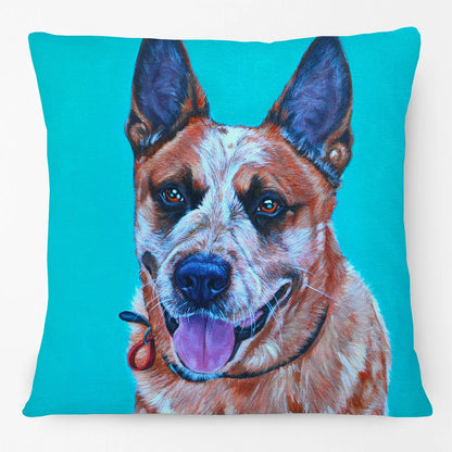 Australian Cattle Dog & Kelpie Red Heeler Cushion Cover | 45cm | Linen or Plush | Dog Lover Gift