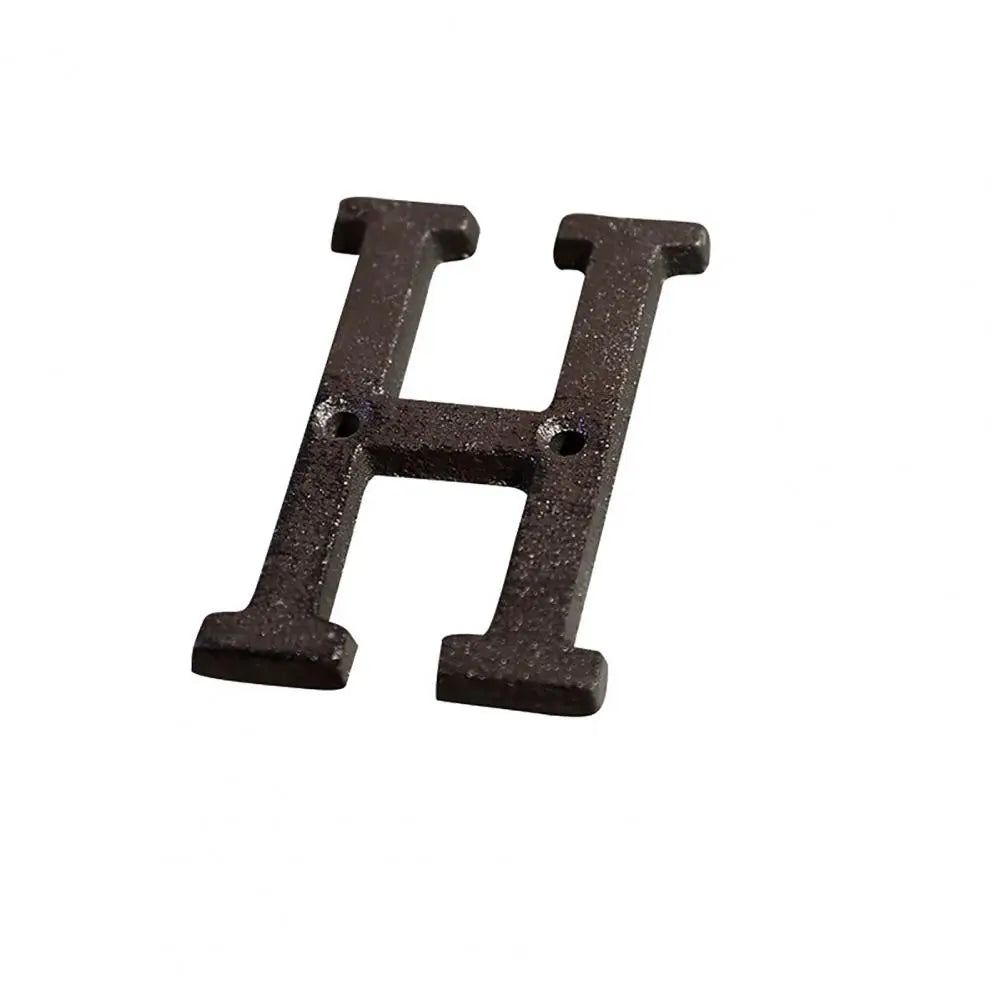 House Property Address A-Z Letter Alphabet Cast Iron Rustic