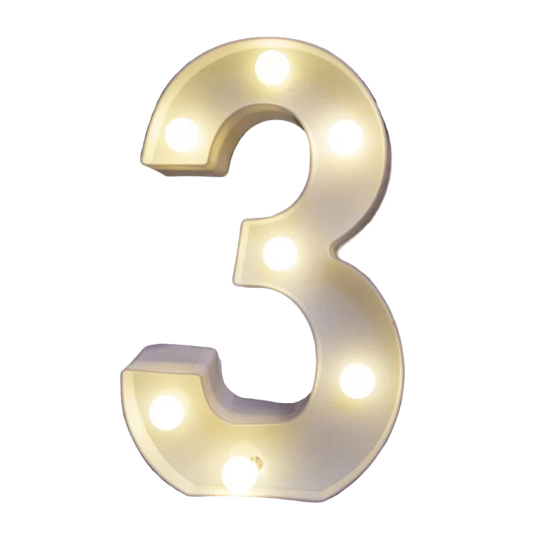 LED Light Alphabet Letter Number Decor