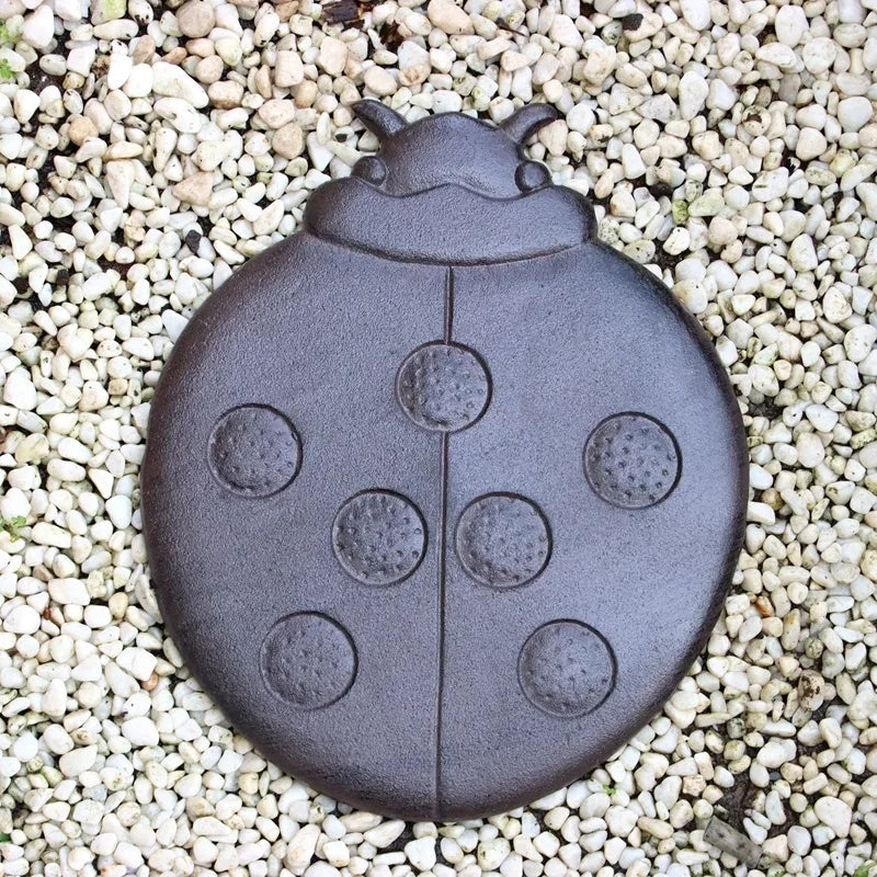 Stepping Stone Lady Beetle Bug Cast Iron Rustic