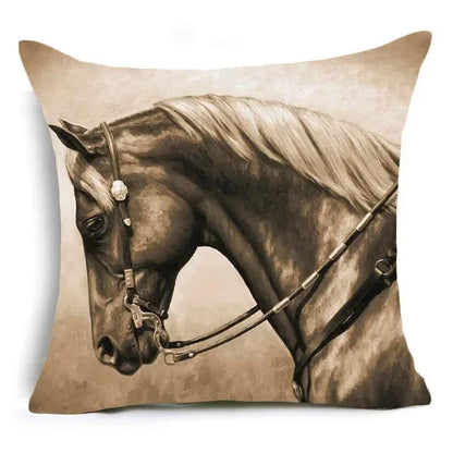 Cushion Cover Horse & Equestrian - Country Farmhouse Style