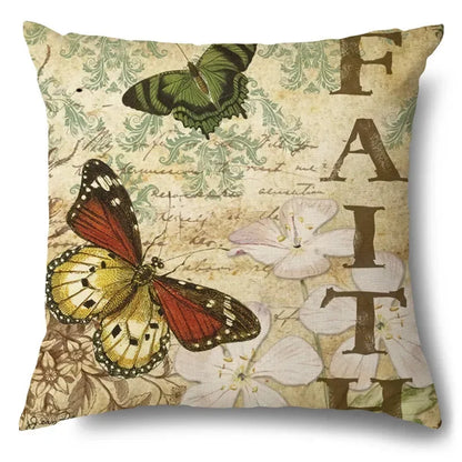 Cushion Cover Floral Rose Flower Butterfly Range