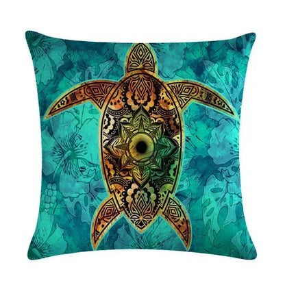 Turtle Cushion Cover | Cotton Linen 40cm 45cm 50cm | 14 Designs