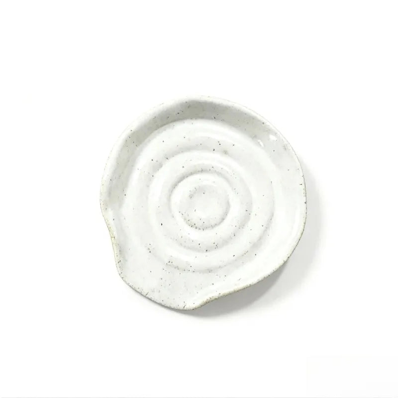 Ceramic Spoon Holder Black White Green Natural