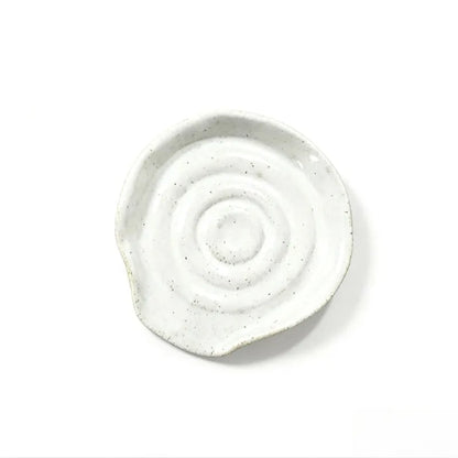 Ceramic Spoon Holder Black White Green Natural