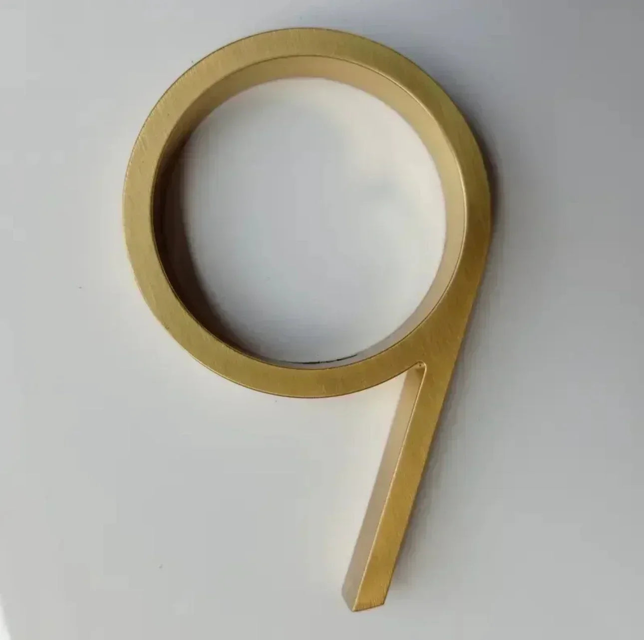 5 Inch Golden House Numbers | Modern Metal Floating Address Numbers with Screws