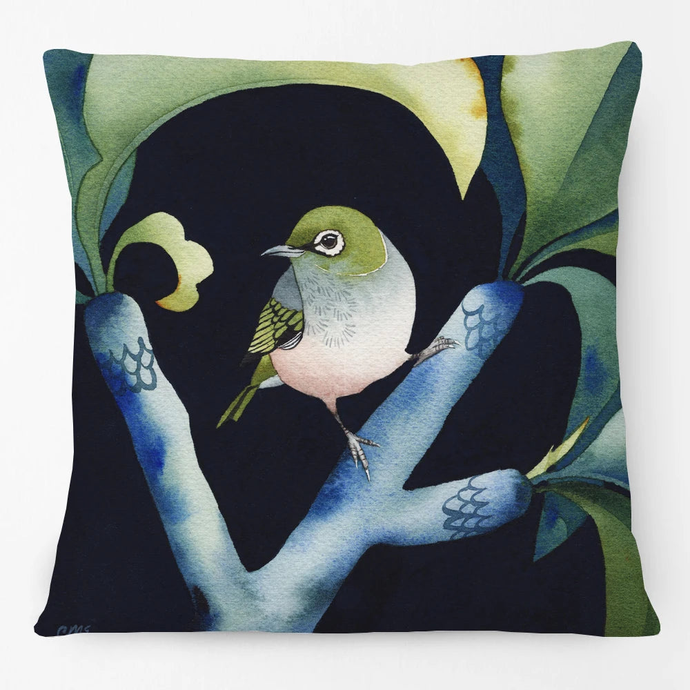 Australian Native Birds Cushion Cover | Cockatoo Cockatiel Lorikeet Finch Art | Linen or Plush | 45x45cm