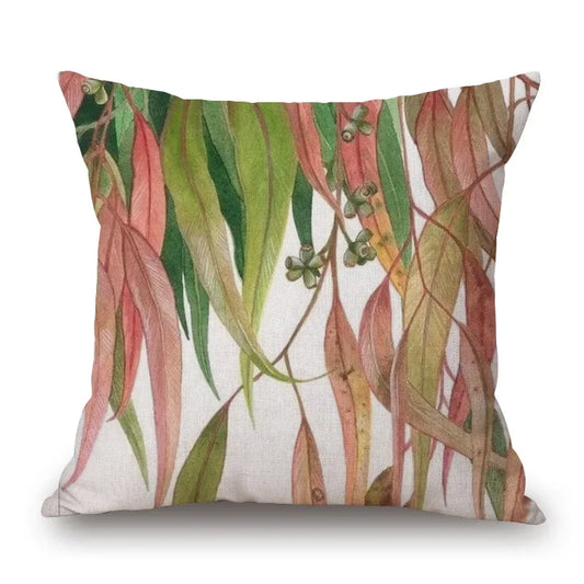 Cushion Cover Australian Bush Gum Tree Leaves - The Renmy Store Homewares & Gifts 