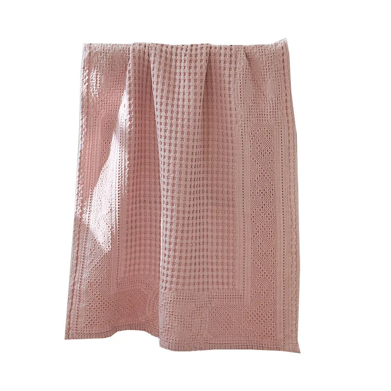 Cotton Waffle & Twill Bath Towel | 70 x 140cm | Textured Woven Designs
