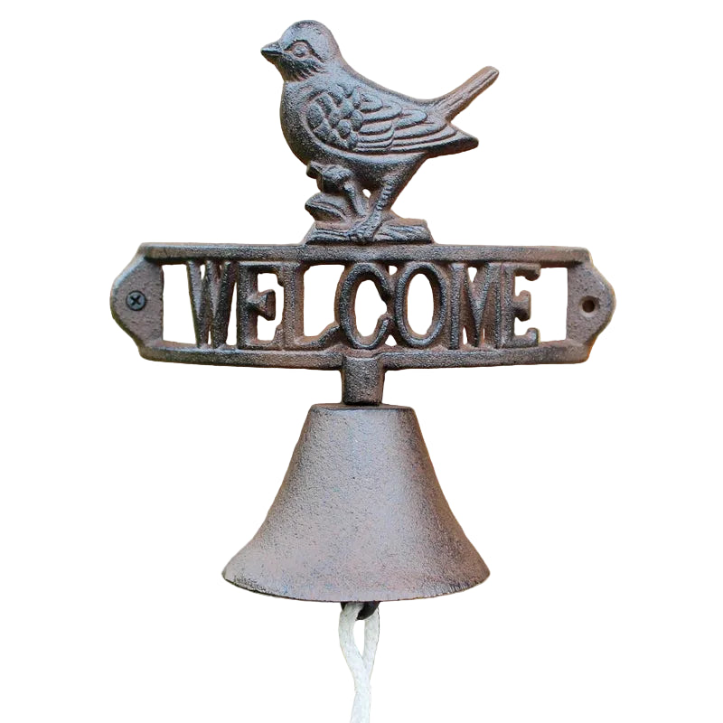 Doorbell Welcome Cast Iron Bird Entrance Vintage Cottage 21cm x 21.7cm