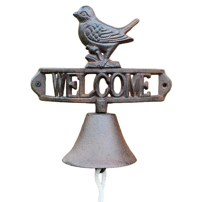 Doorbell Welcome Cast Iron Bird Entrance Vintage Cottage 21cm x 21.7cm