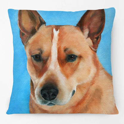 Australian Cattle Dog & Kelpie Red Heeler Cushion Cover | 45cm | Linen or Plush | Dog Lover Gift