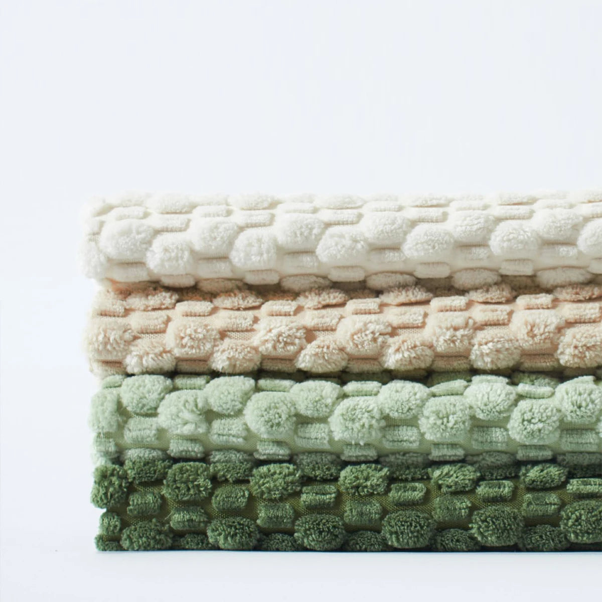 Cushion Cover Striped Corduroy - Beige Khaki Green Blue White
