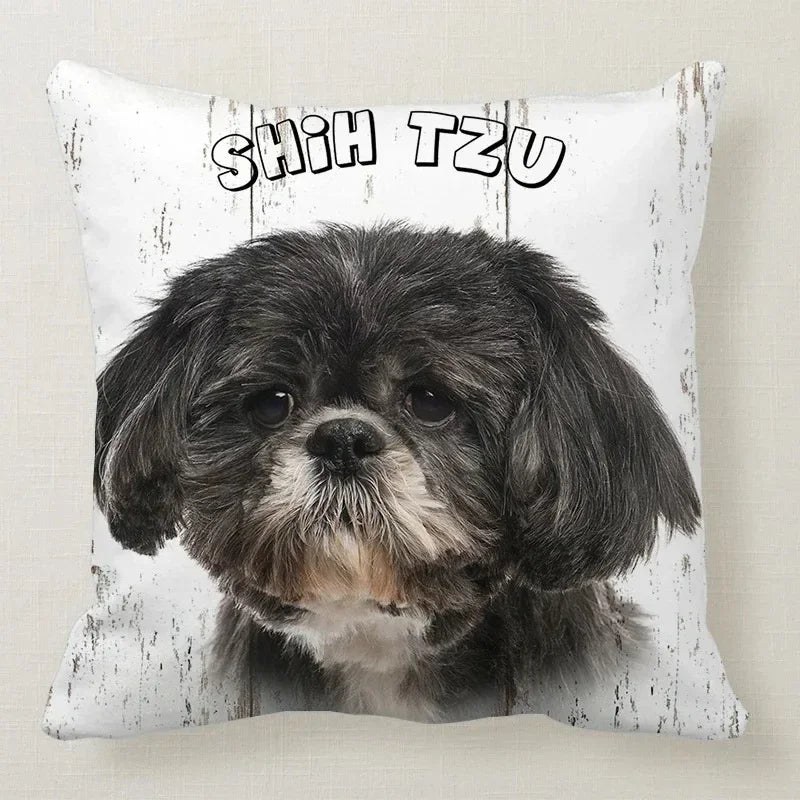 Cushion Cover Dog Breeds | 26 Breeds Polyester Cotton Sofa Pillow Case