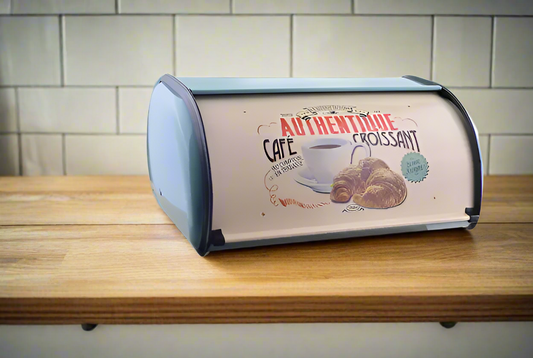 Bread Box Metal Cafe Kitchen Vintage Retro