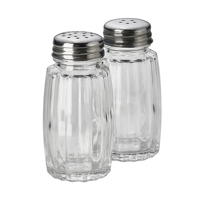 Salt and Pepper Shaker Set Glass Spice Jar - 8x4cm 60g