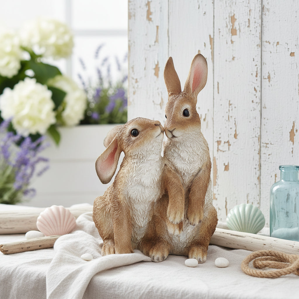 Rabbit Bunny Friends Ornament 28cm - Garden Home Decor