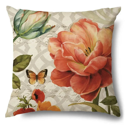 Cushion Cover Floral Rose Flower Butterfly Range