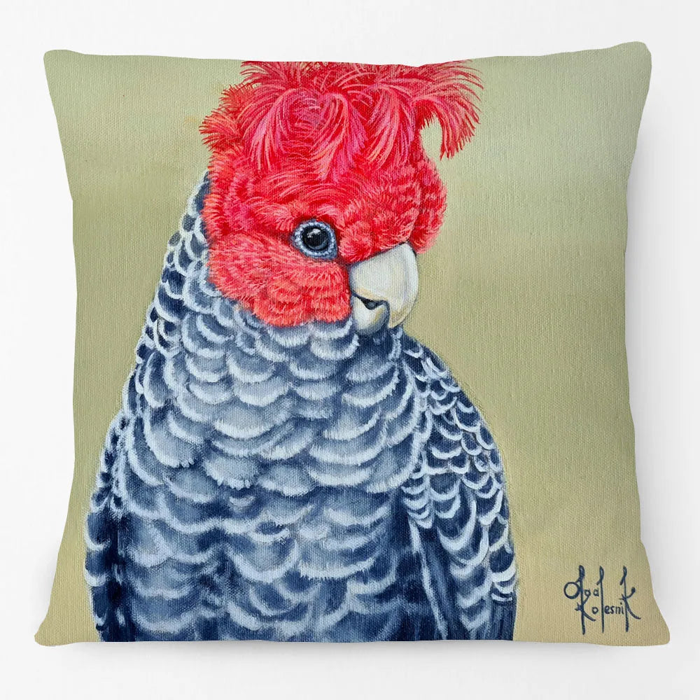 Australian Native Birds Cushion Cover | Cockatoo Cockatiel Lorikeet Finch Art | Linen or Plush | 45x45cm