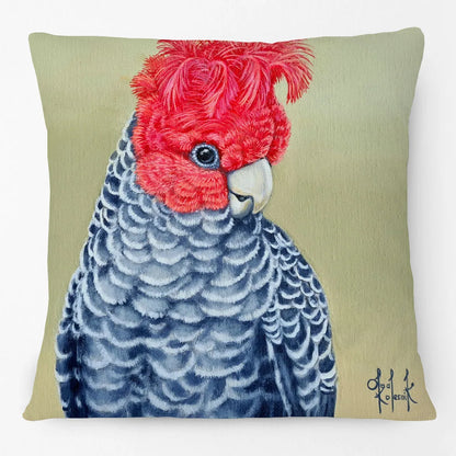 Australian Native Birds Cushion Cover | Cockatoo Cockatiel Lorikeet Finch Art | Linen or Plush | 45x45cm
