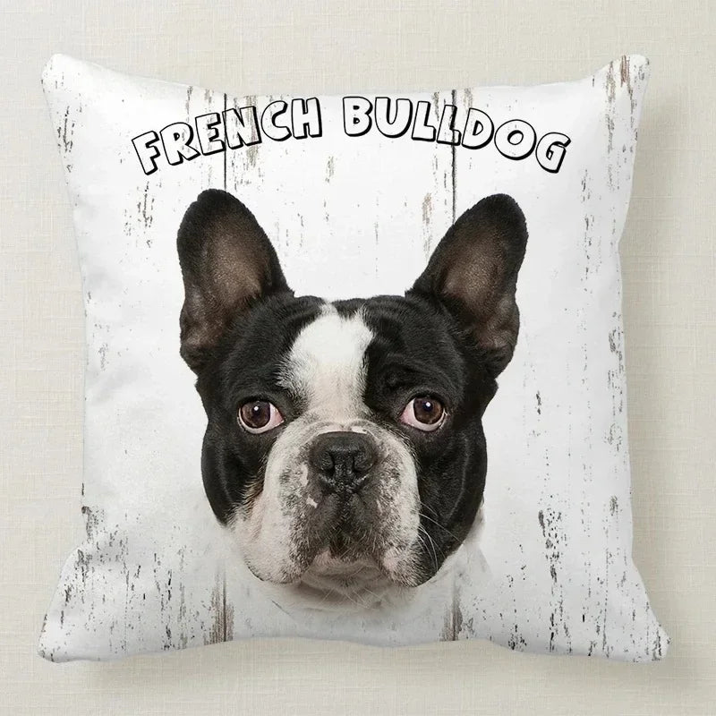 Cushion Cover Dog Breeds | 26 Breeds Polyester Cotton Sofa Pillow Case