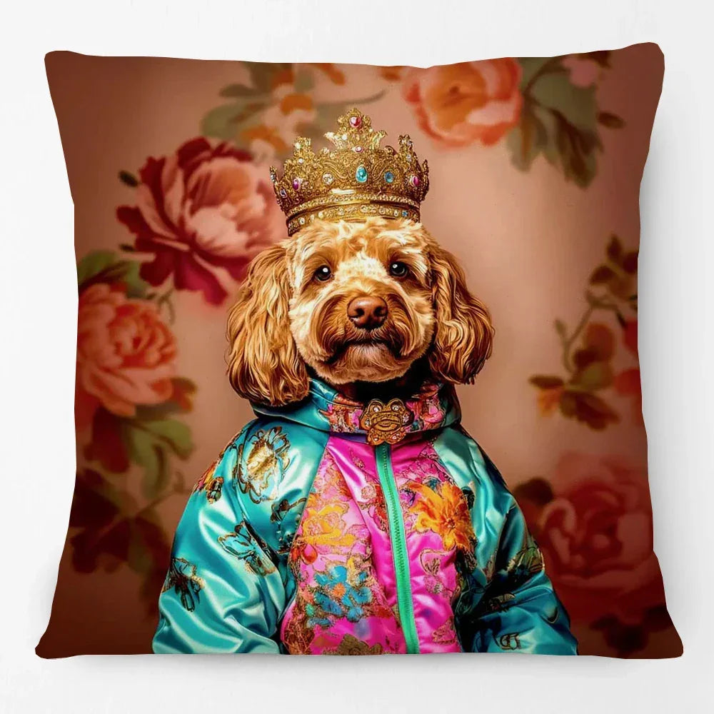 Fashion Animal Portrait Cushion Covers | Poodle Dog Pug Cat Fox Monkey Duck Elephant Throw Pillow Cases