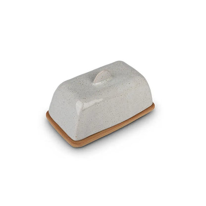 Grey Speckled Ceramic Butter Dish with Lid | 500mL