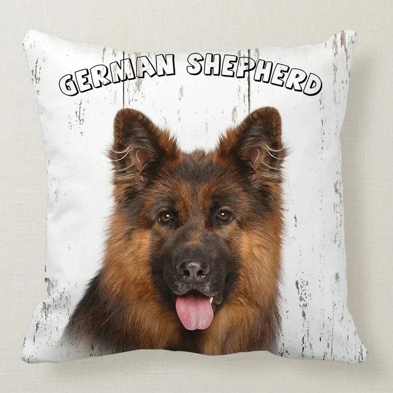 Cushion Cover Dog Breeds | 26 Breeds Polyester Cotton Sofa Pillow Case