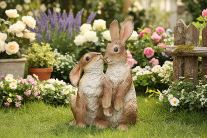 Rabbit Bunny Friends Ornament 28cm - Garden Home Decor