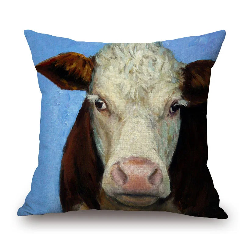 Cow & Cattle Cushion Covers | 45cm Farmhouse Animal Print Range