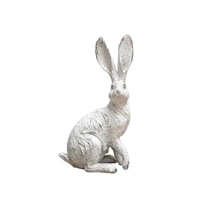 Rabbit Decoration White Home Garden Decor