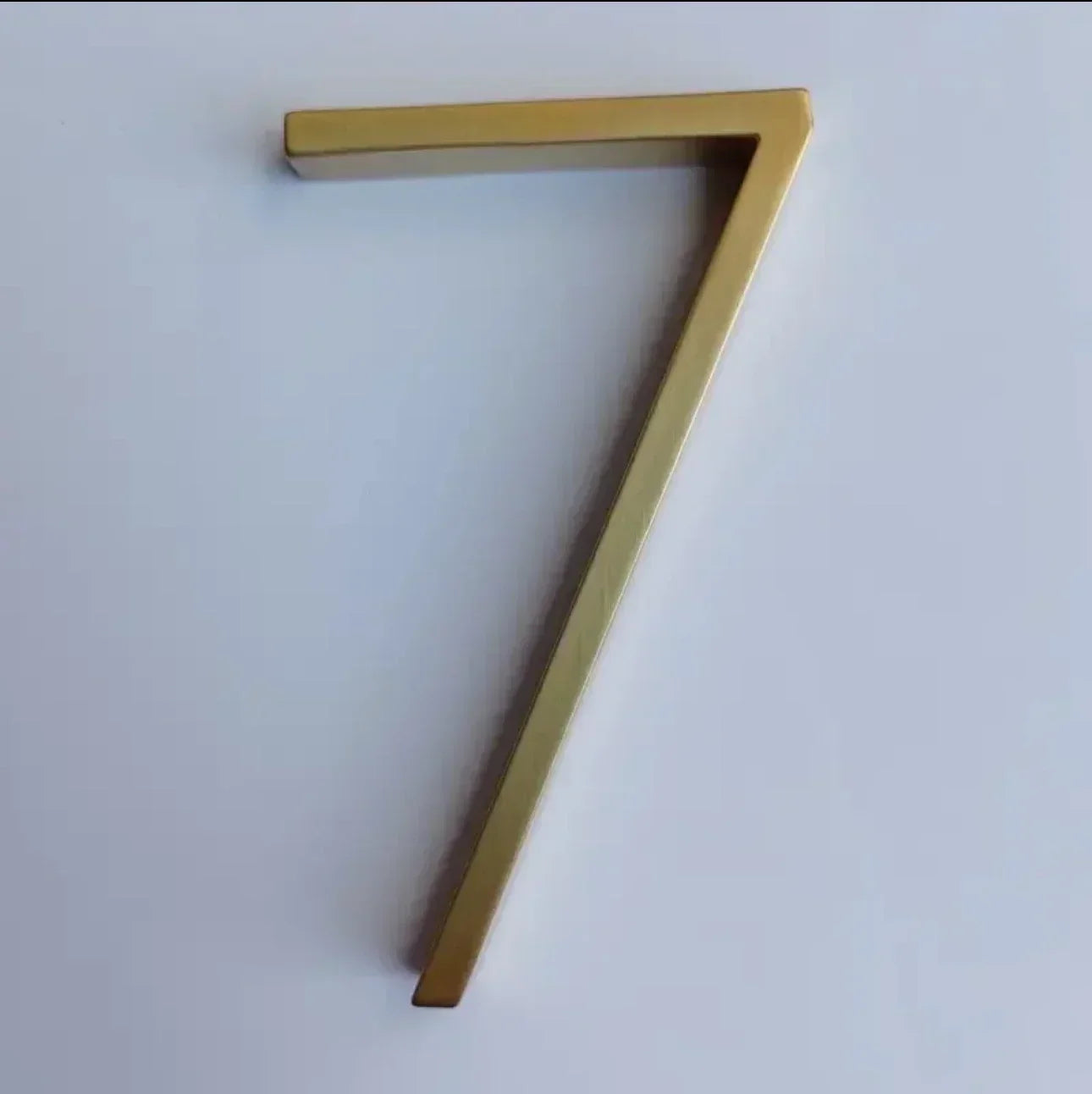 5 Inch Golden House Numbers | Modern Metal Floating Address Numbers with Screws