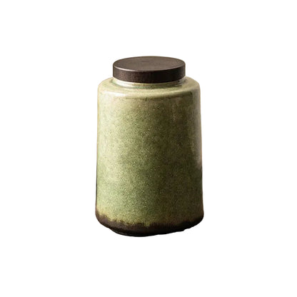 Artisan Ceramic Tea Canister with Bamboo Lid — Airtight Tea & Coffee Storage Jar | Pebble & Reed