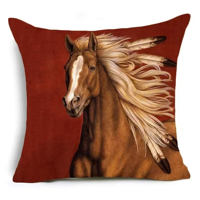 Cushion Cover Horse & Equestrian - Country Farmhouse Style