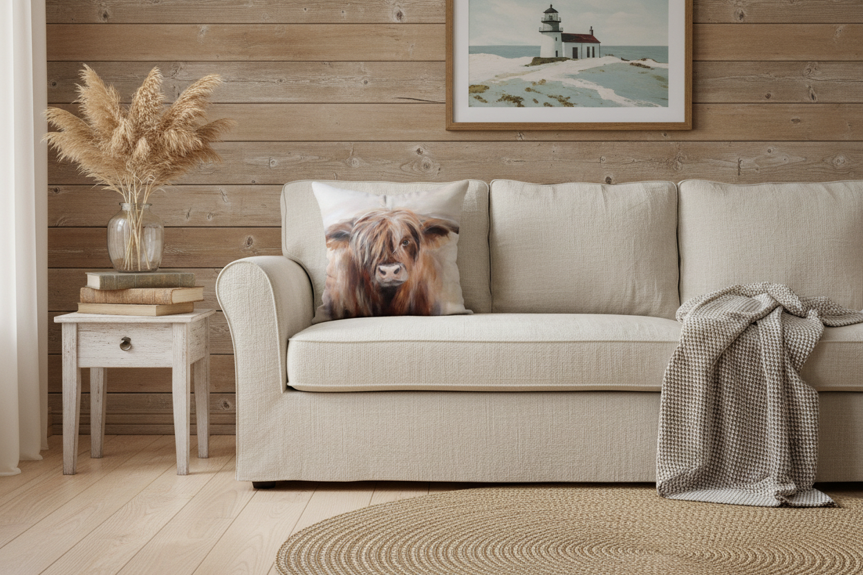 Cushion Cover Highland Cow Range - Multiple Sizes Available