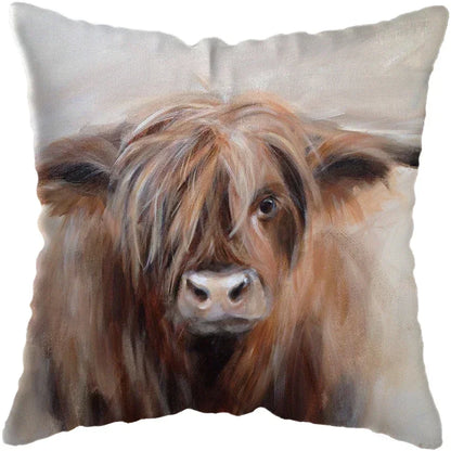Cushion Cover Highland Cow Range - Multiple Sizes Available