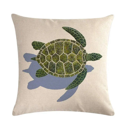 Turtle Cushion Cover | Cotton Linen 40cm 45cm 50cm | 14 Designs
