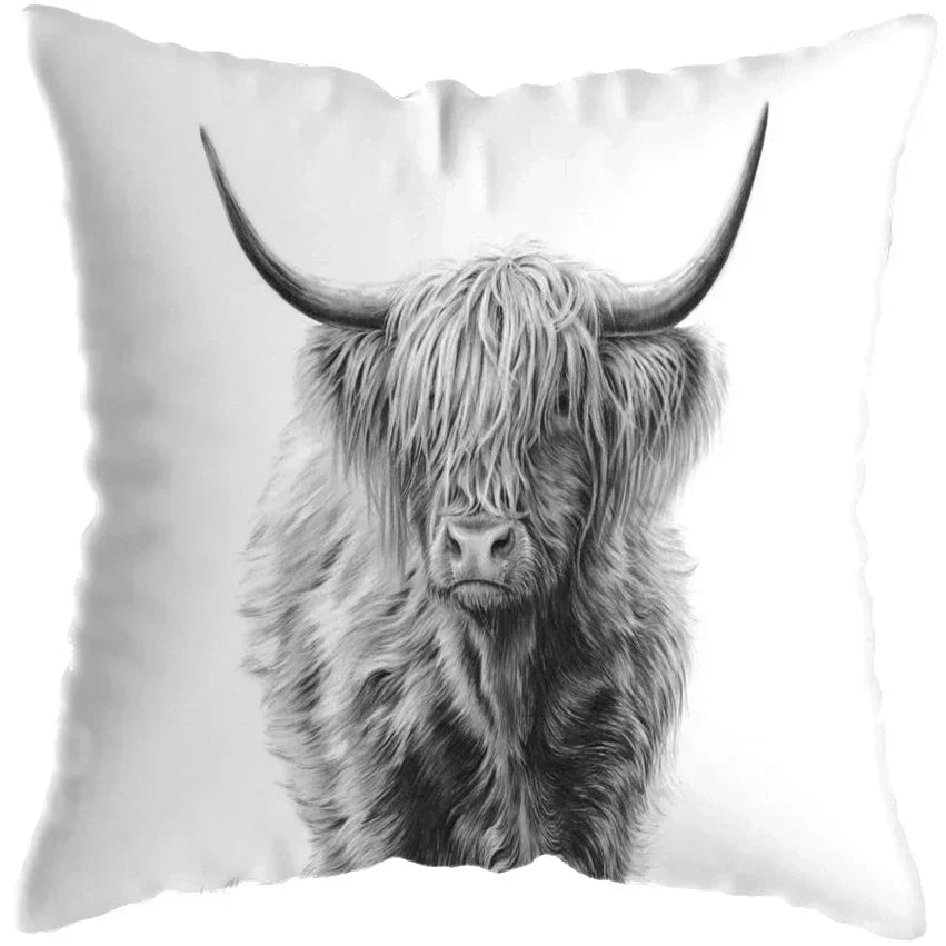 Cushion Cover Highland Cow Range - Multiple Sizes Available