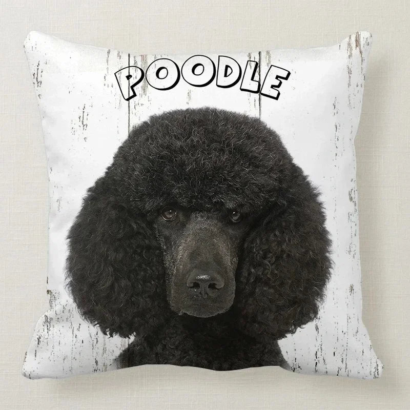 Cushion Cover Dog Breeds | 26 Breeds Polyester Cotton Sofa Pillow Case