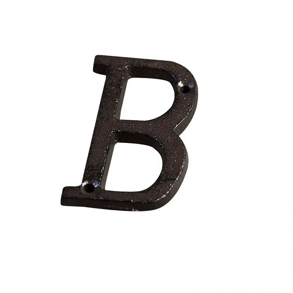 House Property Address A-Z Letter Alphabet Cast Iron Rustic