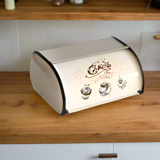 Bread Box Metal Kitchen Vintage Retro