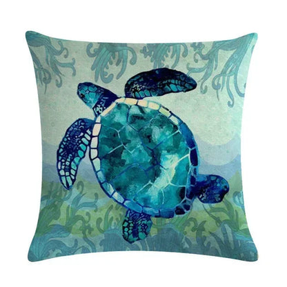 Turtle Cushion Cover | Cotton Linen 40cm 45cm 50cm | 14 Designs