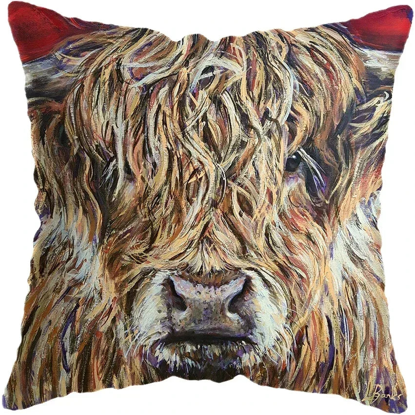 Cushion Cover Highland Cow Range - Multiple Sizes Available