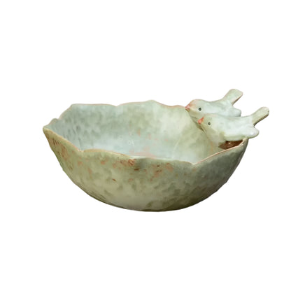 Bird Feeder Water Bath Bowl Decoration