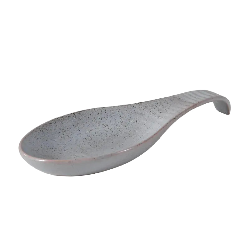 Porcelain Spoon Rest - Ceramic Utensil Holder for Stove Top