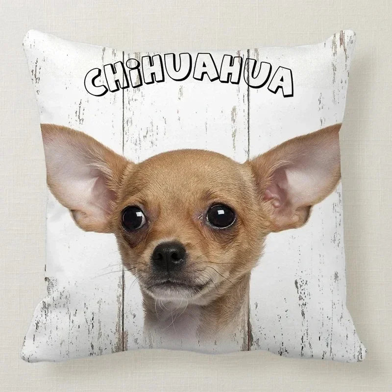 Cushion Cover Dog Breeds | 26 Breeds Polyester Cotton Sofa Pillow Case
